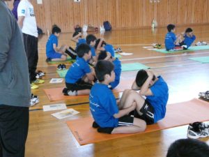 ①腹筋の様子